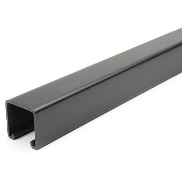 Zoro Select Single Channel Strut, Solid, Steel, Painted, None Hole Size, Black - FS-200 FBK 36.00