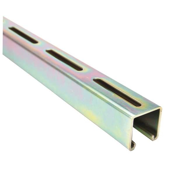 Zoro Select Single Channel Strut, Slotted, Steel, Zinc-Plated, 13/32 in x 3 in Hole Size, Silver - FS-200SL GD 120.00