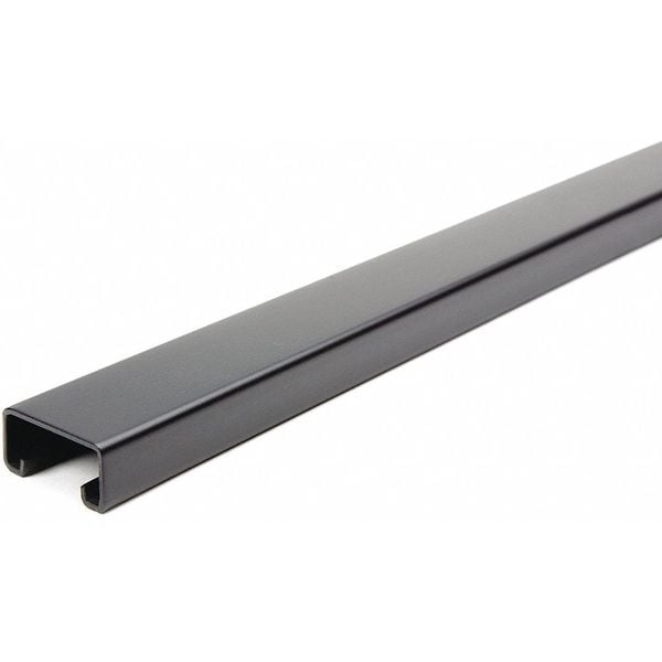 Zoro Select Single Channel Strut, Solid, Steel, Painted, None Hole Size, Black - FS-500 FBK 48.00