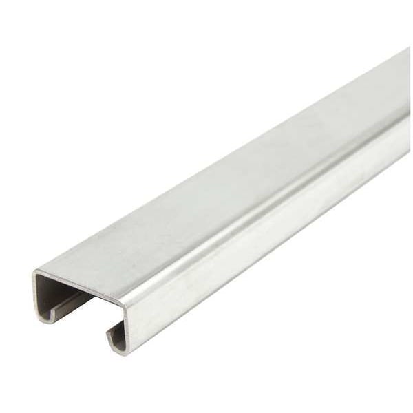 Zoro Select Single Channel Strut, Solid, 304 Stainless Steel, Polished, None Hole Size, Silver - FS-500 ST4 60.00