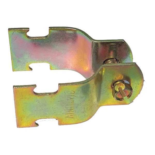 Zoro Select Channel Pipe Clamp, 1-1/4 In, Gold, PK10 - V111 1-1/4Y