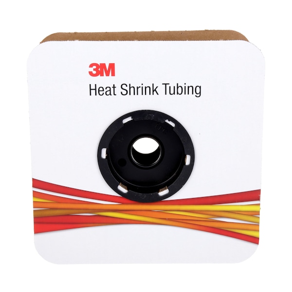 3M Heat Shrink Tube, Thin Wall, 2:1 I.D. Shrink Ratio, 0.25 in I.D. Before Shrinking, Black, 100 ft - FP-301-1/4-BLACK-100'