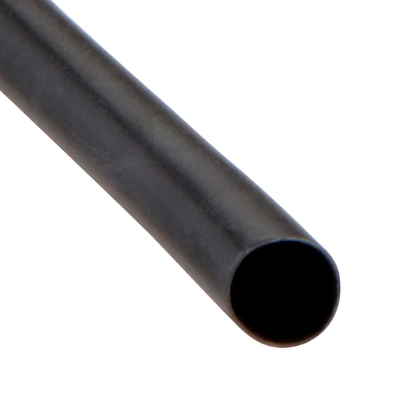 3M Heat Shrink Tube, Thin Wall, 2:1 I.D. Shrink Ratio, 0.25 in I.D. Before Shrinking, Black, 100 ft - FP-301-1/4-BLACK-100'