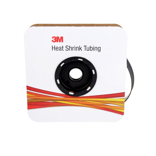 3M Heat Shrink Tube, Thin Wall, 2:1 I.D. Shrink Ratio, 0.75 in I.D. Before Shrinking, Black, 50 ft - FP301-3/4-50'-BLACK-SPOOL