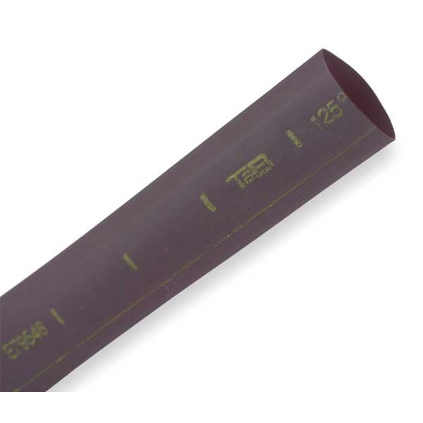 Shrink-Kon Heat Shrink Tube, Thin Wall, 2:1 I.D. Shrink Ratio, 0.5 in I.D. Before Shrinking, Black, 6 in - CPO50006