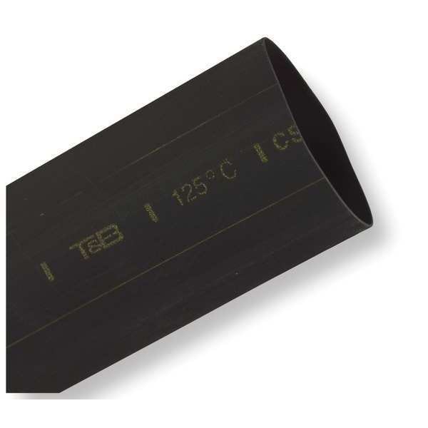 Shrink-Kon Heat Shrink Tube, Thin Wall, 2:1 I.D. Shrink Ratio, 0.19 in I.D. Before Shrinking, Black, 6 in - CPO18706