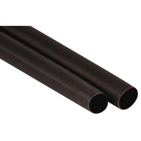 3M Adhesive Lined Heat Shrink Tube, Heavy Wall, 3:1 I.D. Shrink Ratio, 1.1 in I.D. Before Shrinking - ITCSN-1100-9"-BLACK-12-3 PC PKS