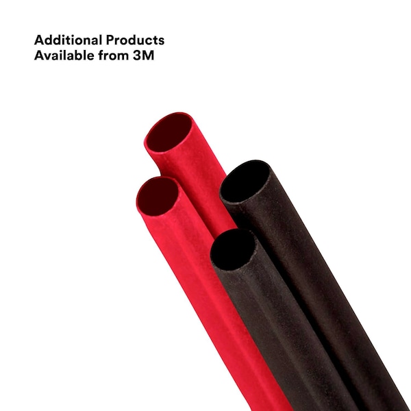 3M Adhesive Lined Heat Shrink Tube, Heavy Wall, 3:1 I.D. Shrink Ratio, 0.8 in I.D. Before Shrinking - ITCSN-0800-6"-BLACK-12-3 PC PKS