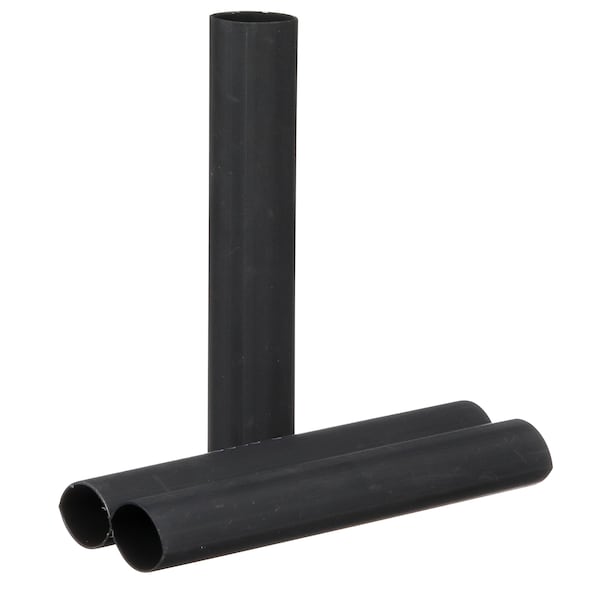 3M Adhesive Lined Heat Shrink Tube, Heavy Wall, 3:1 I.D. Shrink Ratio, 0.8 in I.D. Before Shrinking - ITCSN-0800-6"-BLACK-12-3 PC PKS