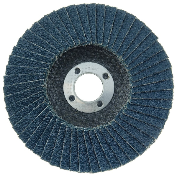 Weiler 4" Disco Abanico Abrasivo Tiger Disc, Cónico (TY29), 40Z, 5/8" - 50593