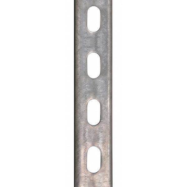 Kindorf Single Channel Strut, Slotted, Steel, Electroplated, 9/16 in x 7/8 in Hole Size, Silver - B 905HS 20 EG