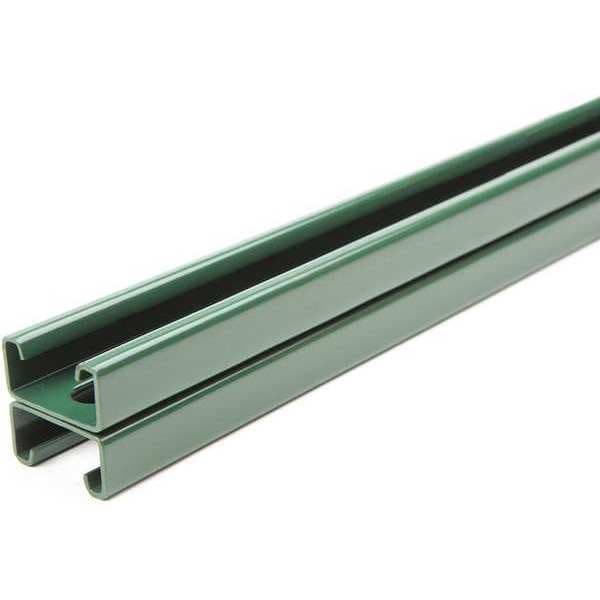 Zoro Select Back to Back Strut, Half Slotted, Steel, Painted, 9/16 in x 1-1/8 in Hole Size, Green - FS-501SS GR 12.00