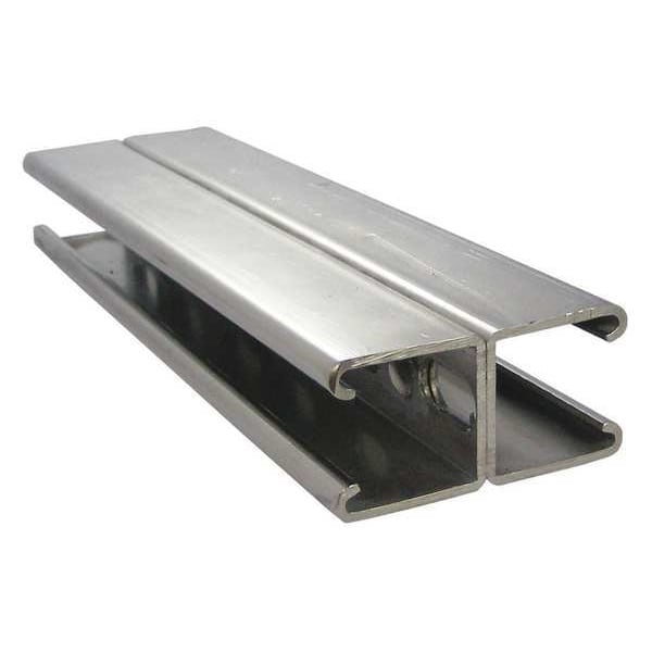 Calbrite Back to Back Strut, Slotted, 304 Stainless Steel, Polished, Silver - S45810SB58