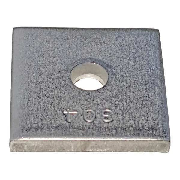 Zoro Select Channel Washer, 3/8 In, Silver, PK25 - V500 3/8SS