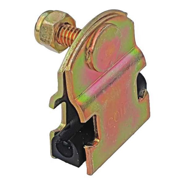Zoro Select Channel Pipe Clamp, 1/4 In, Gold - V120NEO 1/4Y