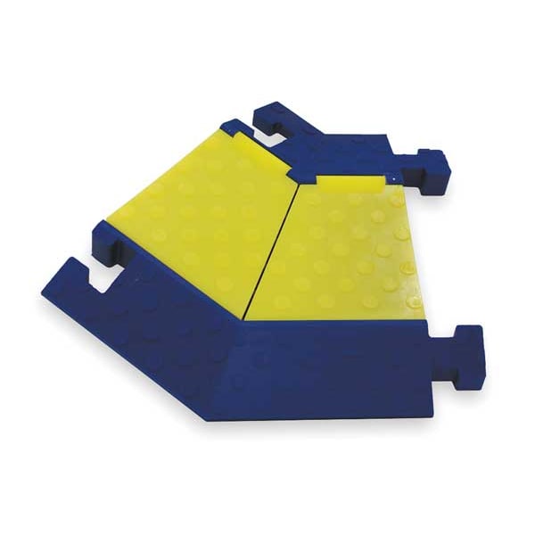 Hubbell Wiring Device-Kellems Cable Protector 45 Deg Right Turn, 2-3/8 in H, 25 in L, 20 in W, 5 Channel, Polyurethane - HBLTT545RB