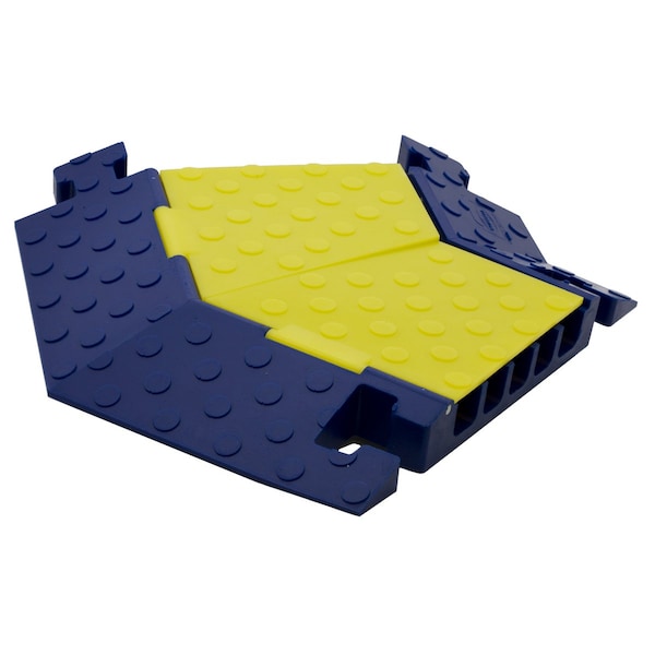 Hubbell Wiring Device-Kellems Cable Protector 45 Deg Right Turn, 2-3/8 in H, 25 in L, 20 in W, 5 Channel, Polyurethane - HBLTT545RB