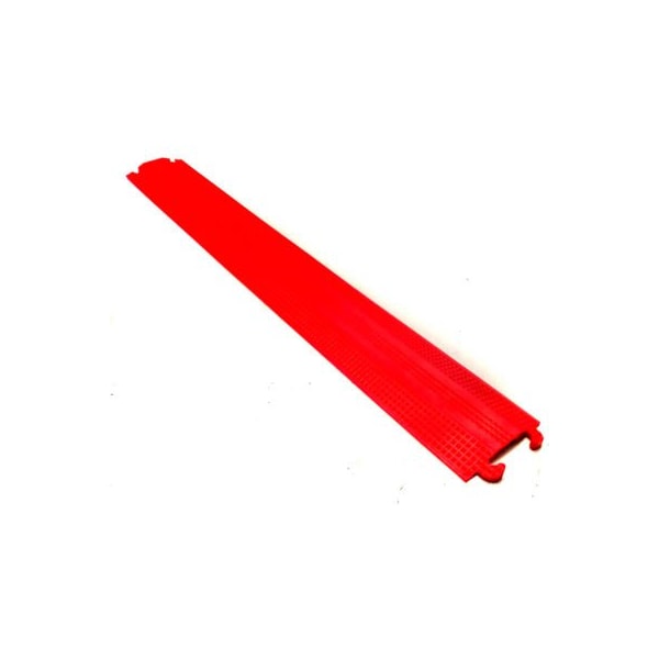 Elasco Products Cable Protector, 3/4 in H, 36 in L, 5-1/4 in W, 1 Channel, Polyurethane, Red - ED1050-R