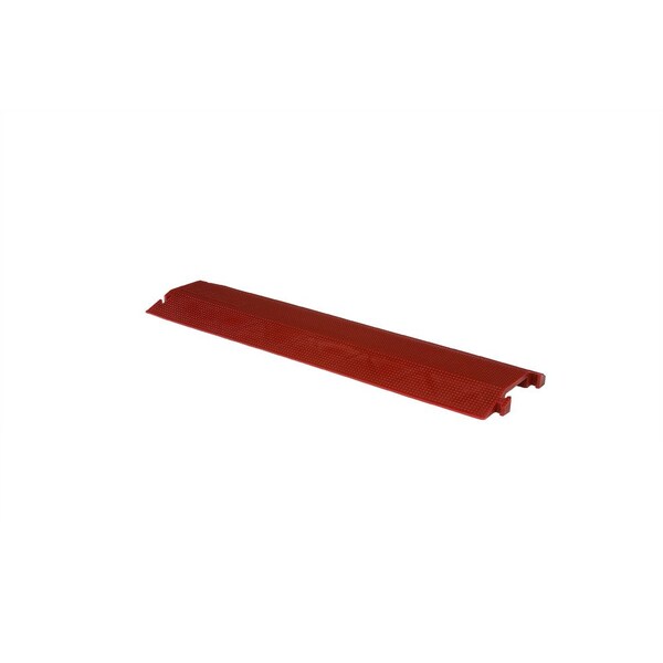 Elasco Products Cable Protector, 1-1/2 in H, 36 in L, 10-1/2 in W, 1 Channel, Polyurethane, Red - ED1010-R