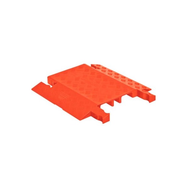 Justrite Cable Protector, 1.87 in H, 18 in L, 19-3/4 in W, 3 Channel, Polyurethane, Orange - GD3-DO-O