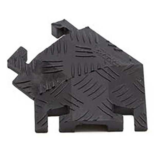 Fastlane Cable Protector 45 Deg Left Turn, 3/4 in H, 7 in L, 5-1/4 in W, 1 Channel, Polyurethane, Black - FL45LT1X1.5-B