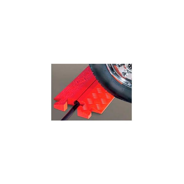 Justrite Cable Protector, 1.60 in H, 36 in L, 11-1/2 in W, 1 Channel, Polyurethane, Orange - CP1X125-GP-O