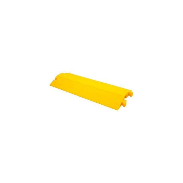 Elasco Products Cable Protector, 2-3/4 in H, 36 in L, 14 in W, 1 Channel, Polyurethane, Yellow - ED2210-Y