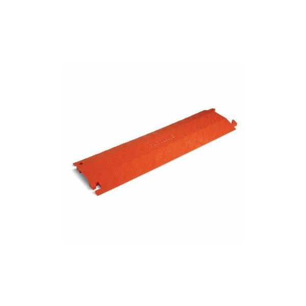 Checkers Cable Protector, 1-1/2 in H, 36 in L, 10-3/4 in W, 1 Channel, Polyurethane, Orange - PLS1426-OR
