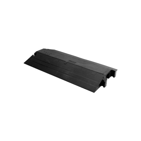 Elasco Products Cable Protector, 3-1/2 in H, 36 in L, 20-1/2 in W, 1 Channel, Polyurethane, Black - ED3310-BK