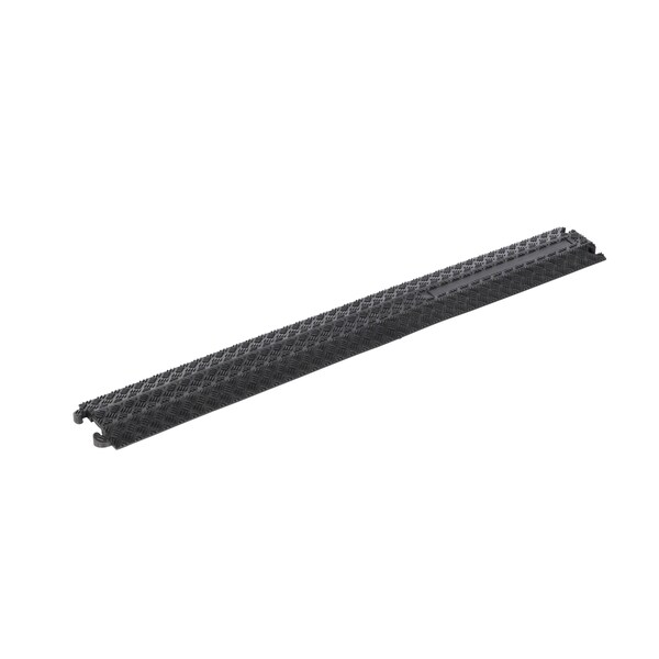 Vestil Cable Protector, 3/4 in H, 40 in L, 5-1/2 in W, 1 Channel, Rubber, Black - MRHR-39