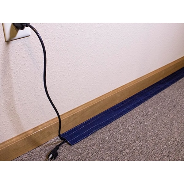 Safcord Carpet Cable Cover, 30 ft L, 4 in W, 1 Channel, Nylon, Yellow - SF4-30-YELLOW