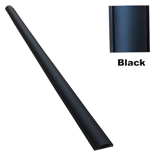 Electriduct Cable Protector, 5/8 in H, 36 in L, 1-3/4 in W, 1 Channel, Black - CC-CS-FC-1-BK