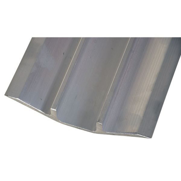 Zoro Select Cable Ramp, 1-1/2 in H, 4 ft L, 9-1/8 in W, 1 Channel, Aluminum, Silver - LHCR-48