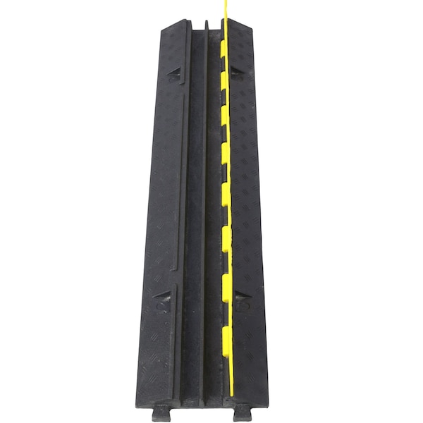 Edendirect 2-Channel Cable Protector Ramp, 11,000 lbs Load Capacity, Rubber Speed Bump for Driveways 3-Pack - ED-W465121321