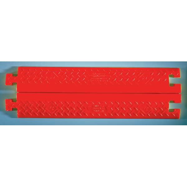 Zoro Select Cable Protector, 6 in H, 30 in L, 18-1/4 in W, 1 Channel, Polyurethane, Yellow - COP2200-4.5