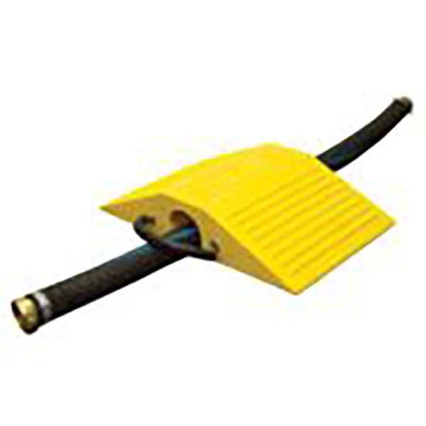 Zoro Select Cable Protector, 6 in H, 30 in L, 18-1/4 in W, 1 Channel, Polyurethane, Yellow - COP2200-4.5