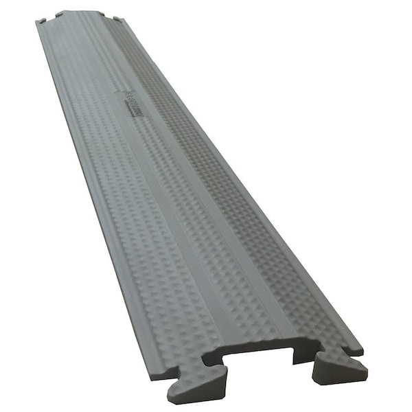 Electriduct Cable Protector, 7/8 in H, 5 ft L, 5-1/4 in W, 1 Channel, Rubber, Gray - DO-ED-SM-60-GY