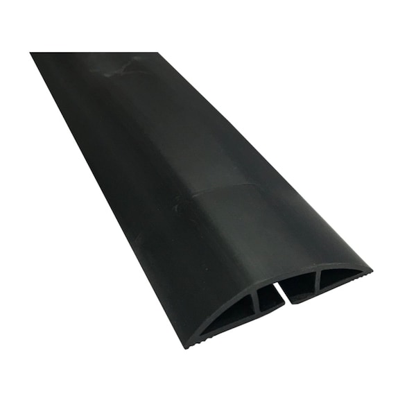 Kable Kontrol Cable Protector Kit, 0.60 in H, 15 ft L, 2.59 in W, 1 Channel, PVC, Black - WC316