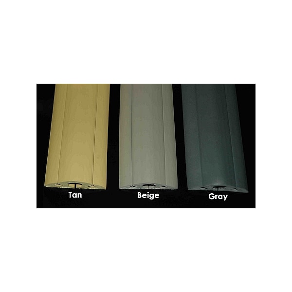 Electriduct Cable Protector, 5/8 in H, 5 ft L, 2-5/8 in W, 3 Channel, Neoprene/Rubber, Beige - CC-RI-CP-5-BE
