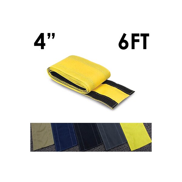 Electriduct Carpet Cable Cover, 6 ft L, 4 in W, 1 Channel, Nylon, Yellow - CC-SC-4-6-YL