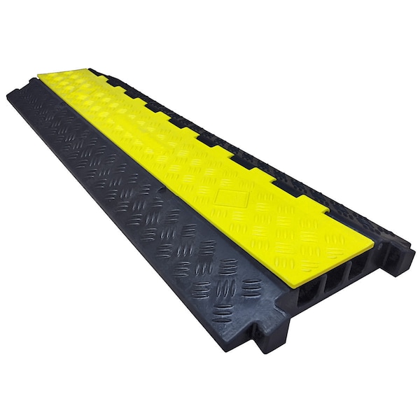Electriduct Cable Protector, 2 in H, 35-3/4 in L, 11-7/8 in W, 3 Channel, Rubber - CP-RPS-312-LP
