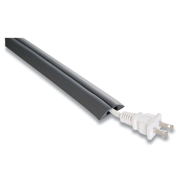 Ut Wire Cable Protector, 0.53 in H, 5 ft L, 1.60 in W, 1 Channel, Gray - UTW-CPM5-GY
