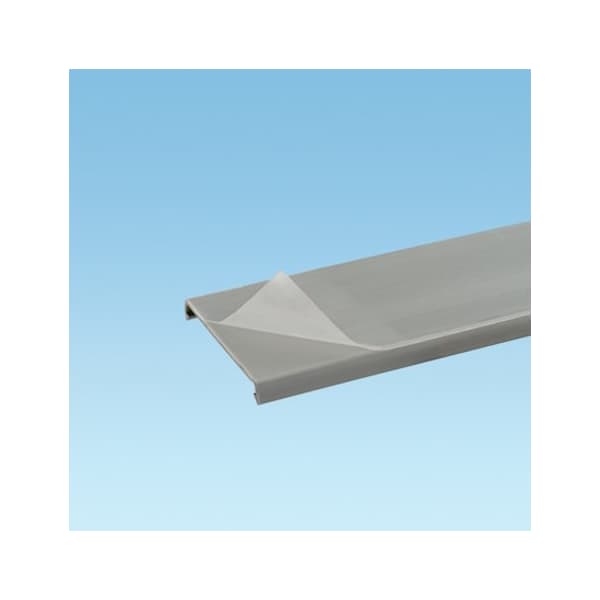 Panduit Wiring Duct Cover, Flush, PVC, 72 in L, 2-1/4 in W, Gray, Use With 2 in Wiring Duct - C2LG6-F