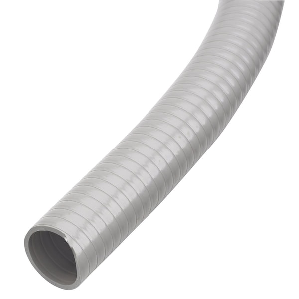 Hubbell Wiring Device-Kellems Liquid-Tight Flex Plastic Conduit, 1/2 in Trade Size, 100 ft, 3 in Bend, PVC, Gray - G1050