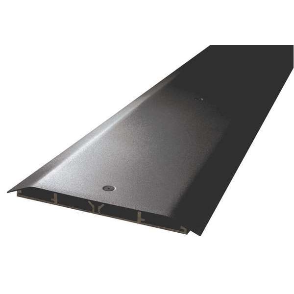 Legrand Cover Plate Raceway, OFR Series, 4 Channel, 6-7/8 in W, 1/2 in H, 8 ft L, Black - OFRBC-8