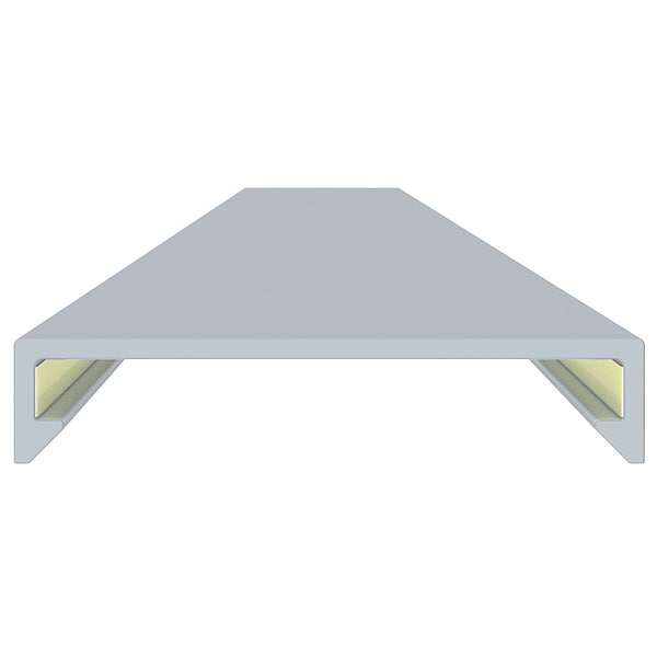 Panduit Wiring Duct Cover, Flush, PVC, 72 in L, 1-3/4 in W, Gray, Use With 1-1/2 in Wiring Duct - C1.5LG6-F