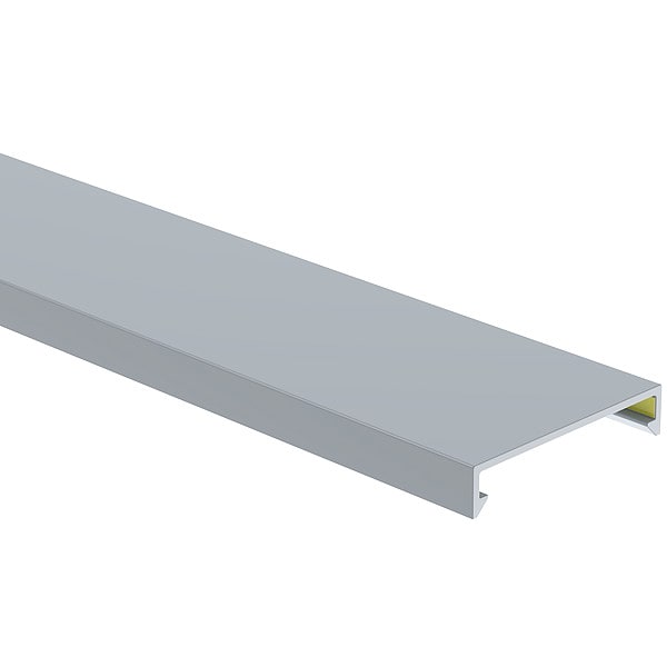 Panduit Wiring Duct Cover, Flush, PVC, 72 in L, 1-3/4 in W, Gray, Use With 1-1/2 in Wiring Duct - C1.5LG6-F