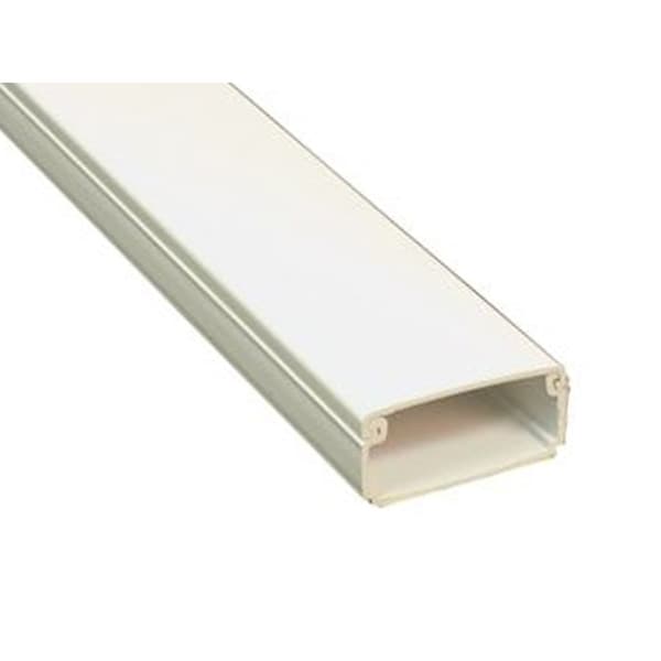 Kable Kontrol Flat Elbow Raceway, WC Series, 1-1/4 in W, 0.43 in H, 5 ft L, White - WC307