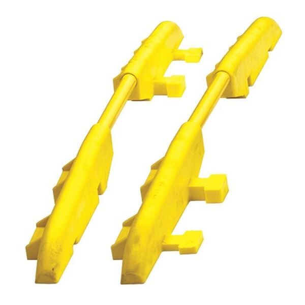 Zoro Select Cable Protector Rail, 2 in H, 47-1/2 in L, 3 in W, 1 Channel, Polyurethane, Yellow - CPRL-1X125-Y