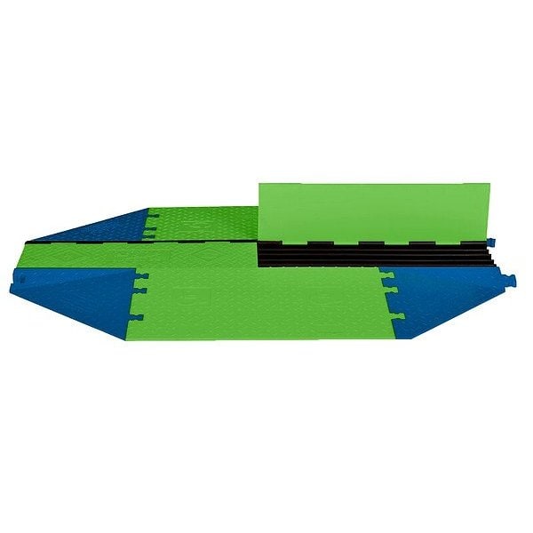 Checkers Hi-Viz Cable Protector, 1-7/8 in H, 75.38 in L, 51-1/4 in W, 5 Channel, Urethane - WSA-125-KIT2FLG